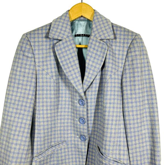 Sisley Lilac Triple Button Blazer Italy Jacket Lilac Career Casual - 42 - Picture 2 of 6